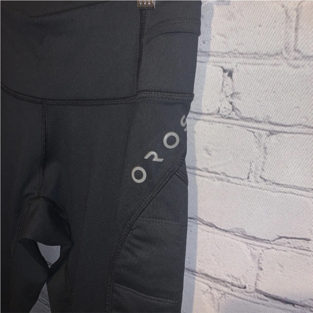Oros Powered By Solarcore Leggings Hip Padded Women’s Size XS Black Cycling - Picture 2 of 4